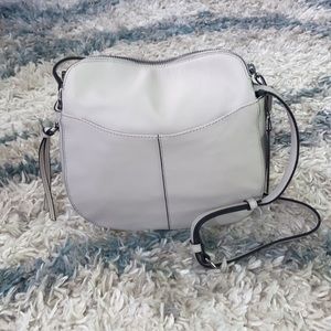 Vince Camuto Large Leather Crossbody - Kenzy ~ Light Smoke